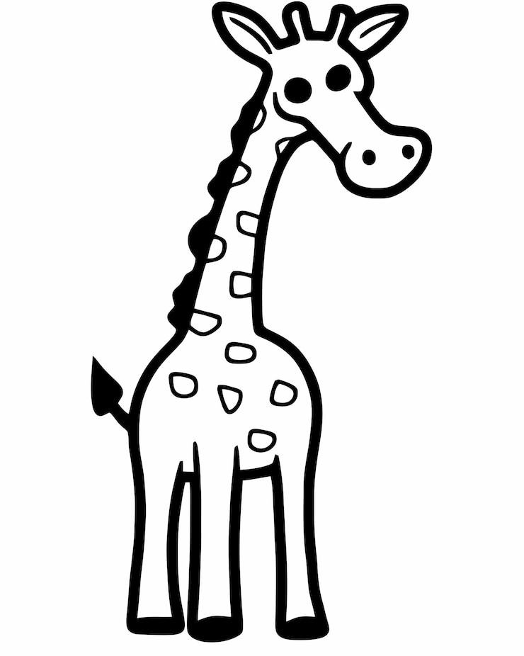 Premium Vector Giraffe coloring pages for kids coloring pages for