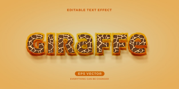 Giraffe editable text 