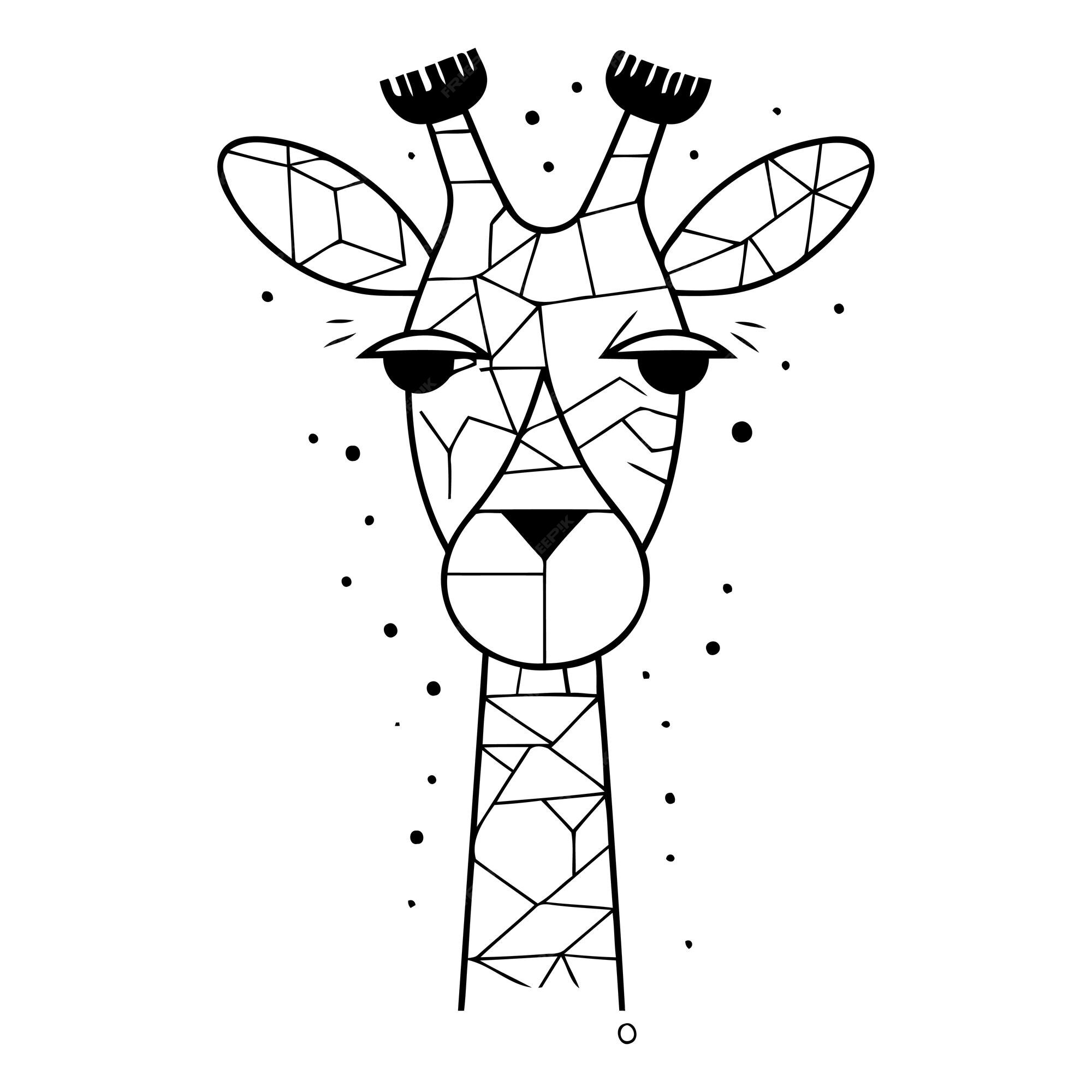 Premium Vector | Giraffe head vector illustration cute cartoon wild animal