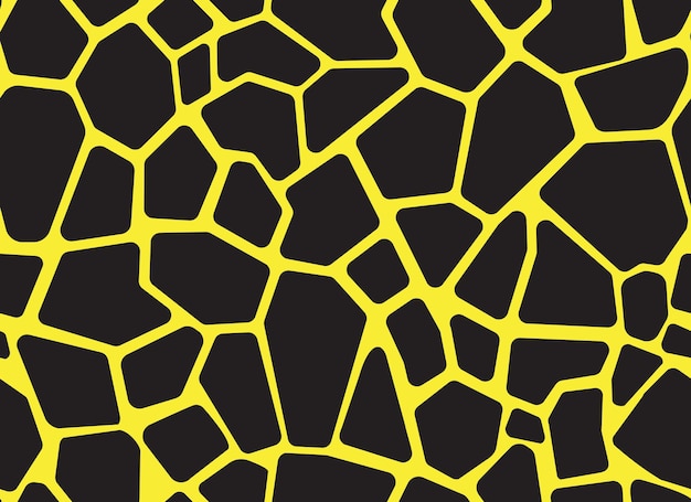 Giraffe huid in gele kleur naadloze patroon dierlijke textuur voor achtergrond vector