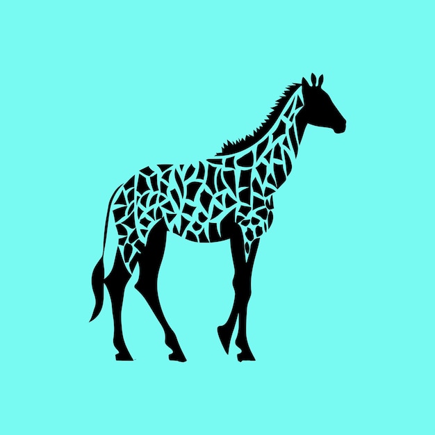 Giraffe icon giraffa camelopardalis is eventoed ungulate mammal