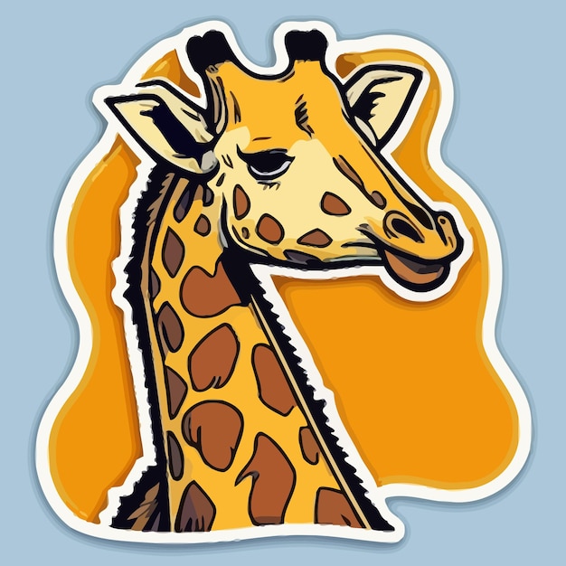 Giraffe illustration for kids