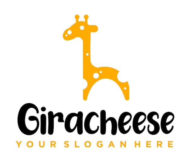 giraffe kaas logo illustratie dierlijke vector