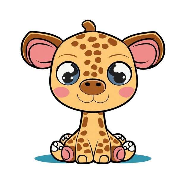 Giraffe karakter clipart illustraties