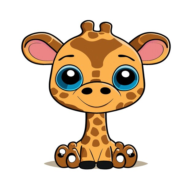 Vector giraffe karakter clipart kunstwerk 0141