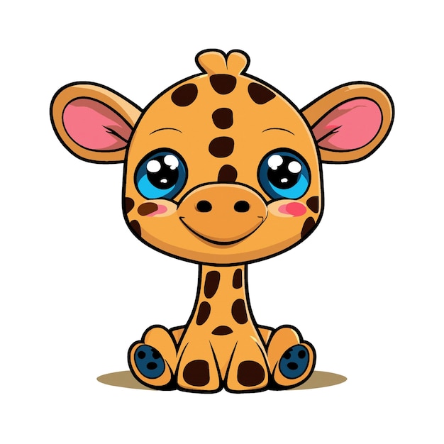 Vector giraffe karakter clipart kunstwerk 0141