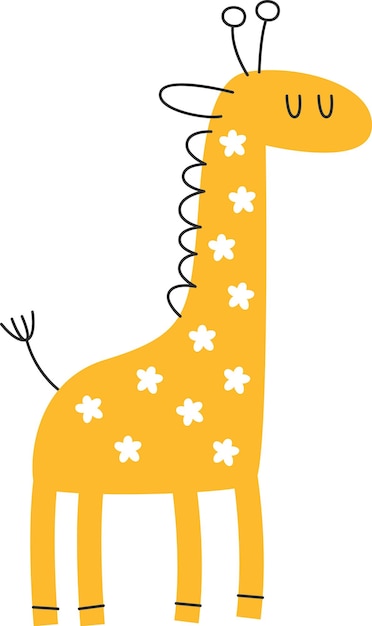 Vector giraffe kinderlijk dier