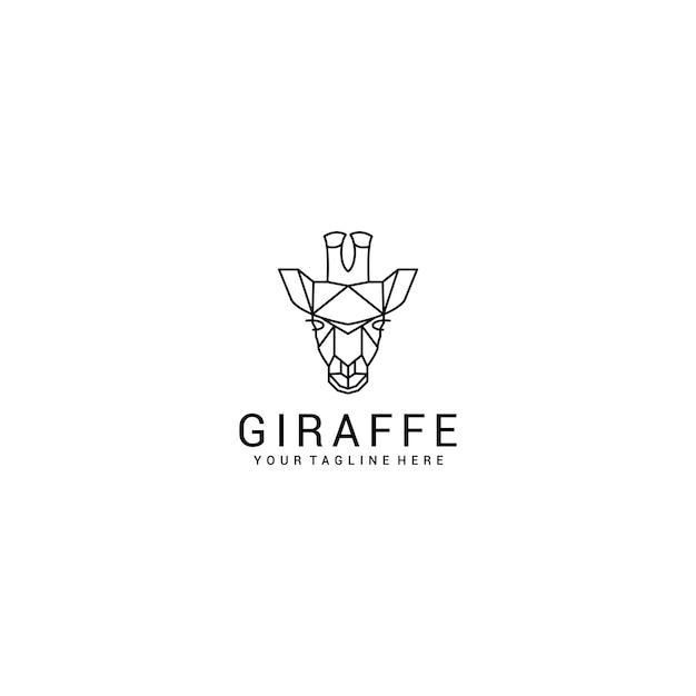 Giraffe logo design icon vector