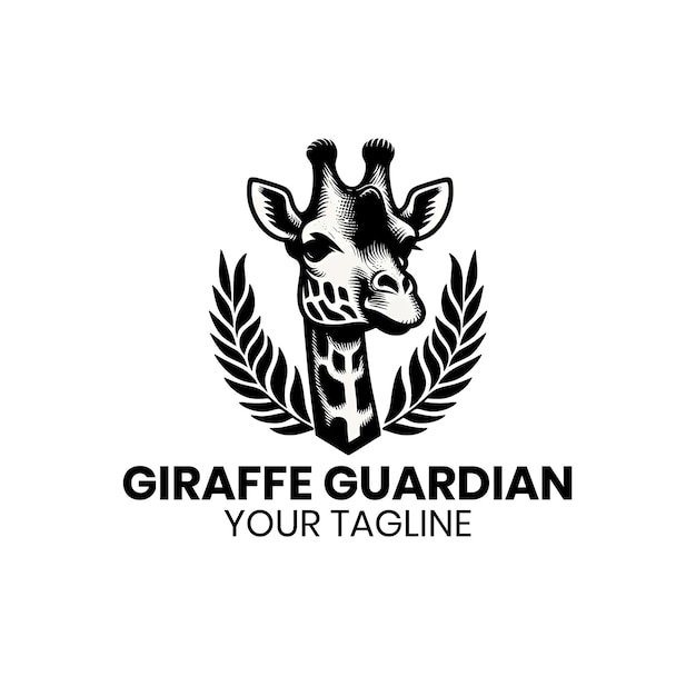 Giraffe logo design illustration