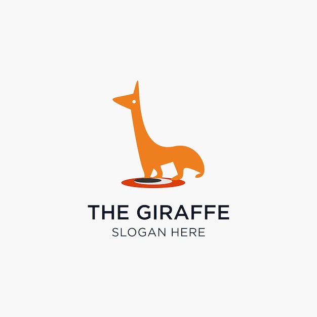 Vector giraffe logo icon design vector