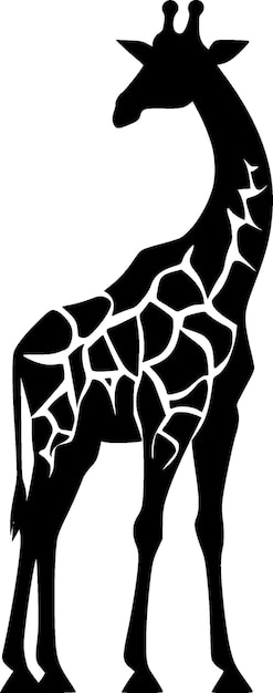Vector giraffe minimalist and flat logo vector illustration