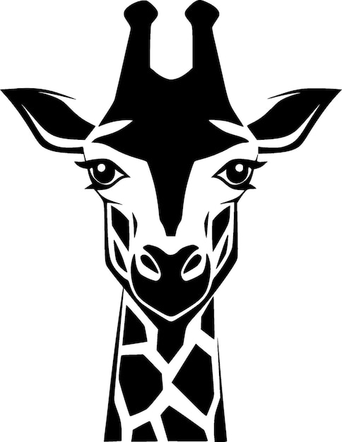 Giraffe minimalistisch en plat logo vectorillustratie