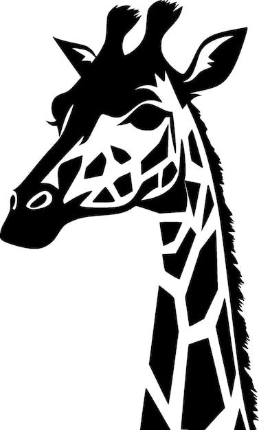 Giraffe Minimalistische en eenvoudige silhouet Vector illustratie