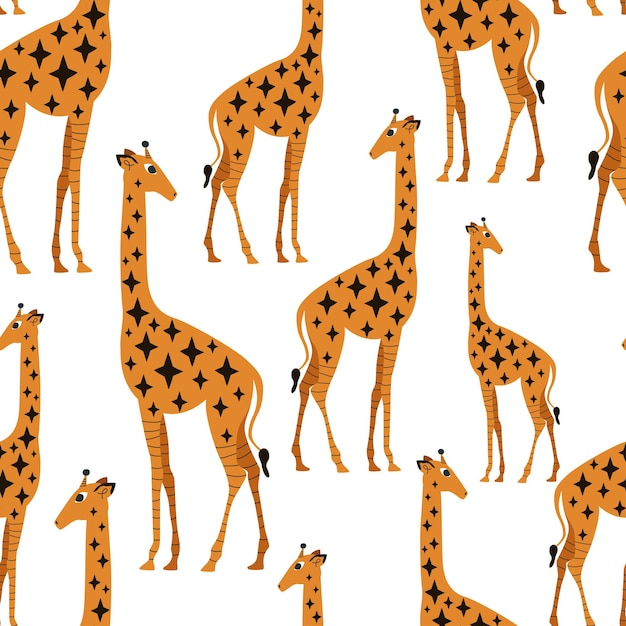 Giraffe naadloze patroon vectorillustratie