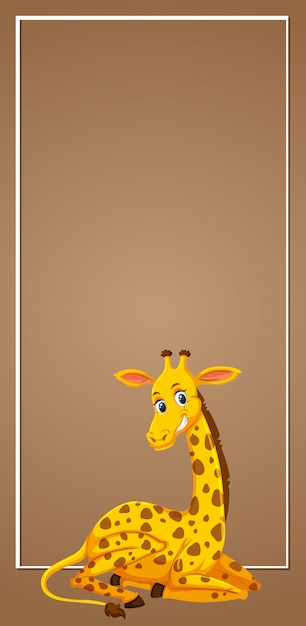 Giraffe op lege banner