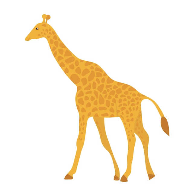 Giraffe platte ontwerp geïsoleerde vector