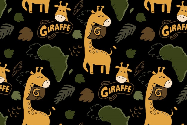 giraffe seamless pattern