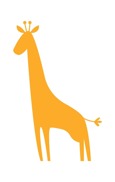 Giraffe shape flat icon Marine animal silhouette
