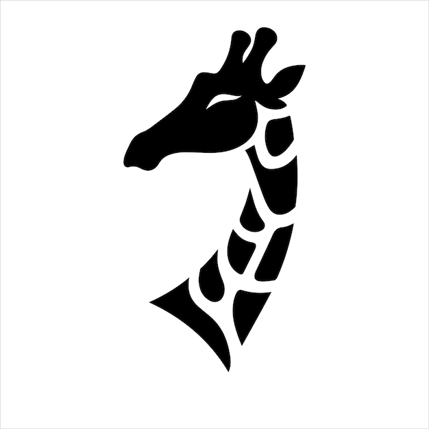 Vector giraffe silhouet vector giraffe silhouet logo ontwerp