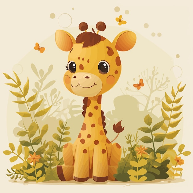 Giraffe vector cute