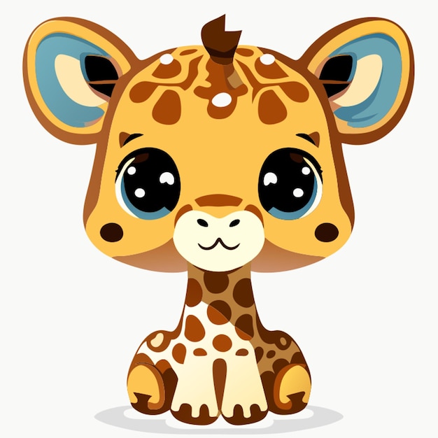 giraffe vector illustratie kawaii