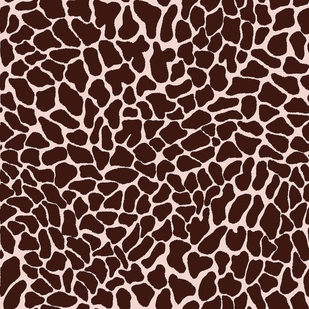 Giraffe vector seamless pattern, detailed with textured furry edges. Great for textile, packaging