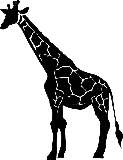 Giraffe vector silhouet illustratie zwarte kleur