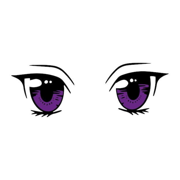 Vector girl anime eyes vector anime eyes expression