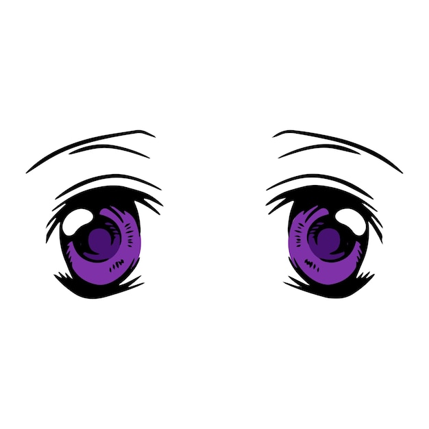 Vector girl anime eyes vector anime eyes expression