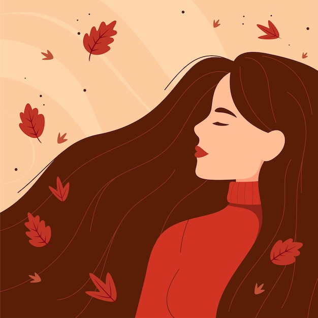 girl in autumn leaves autumn concept