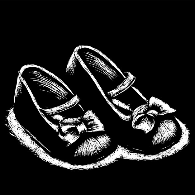 Girl Baby shoes set illustration