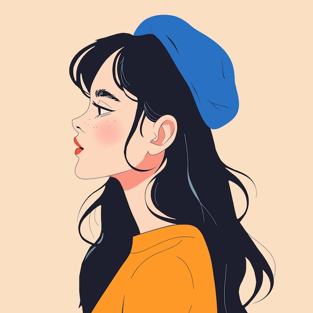 ブルーベレットの女の子