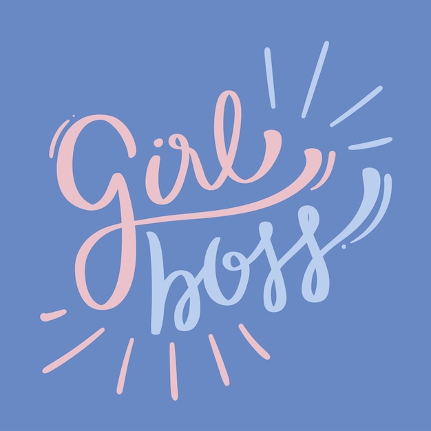 Girl Boss Modern hand Lettering vector