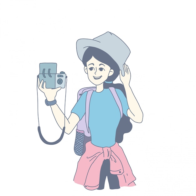 girl character design of vector