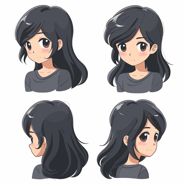 Vector girl character vector