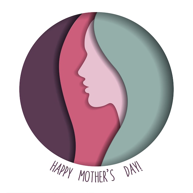 Girl in the circle mother's day greeting card