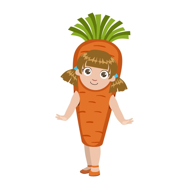 Girl Dressed As Carrot