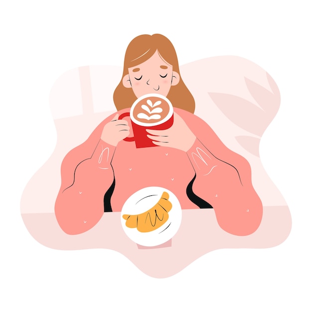 Girl drinking coffee