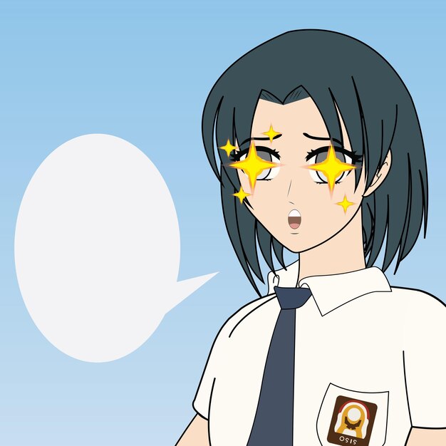 女の子の表情イラスト背景