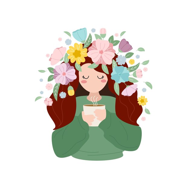 The girl in the flower wreath