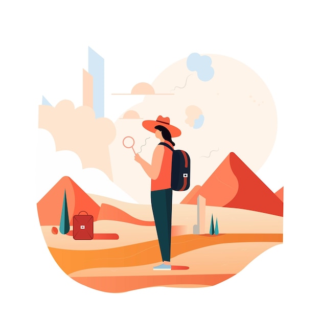 Girl going on a trip background
