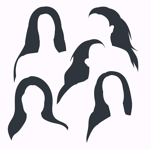 Girl Hair Silhouette or Black Silhouette