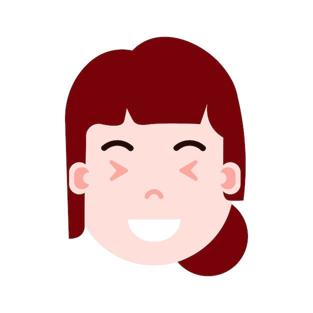 Girl head emoji personage icon