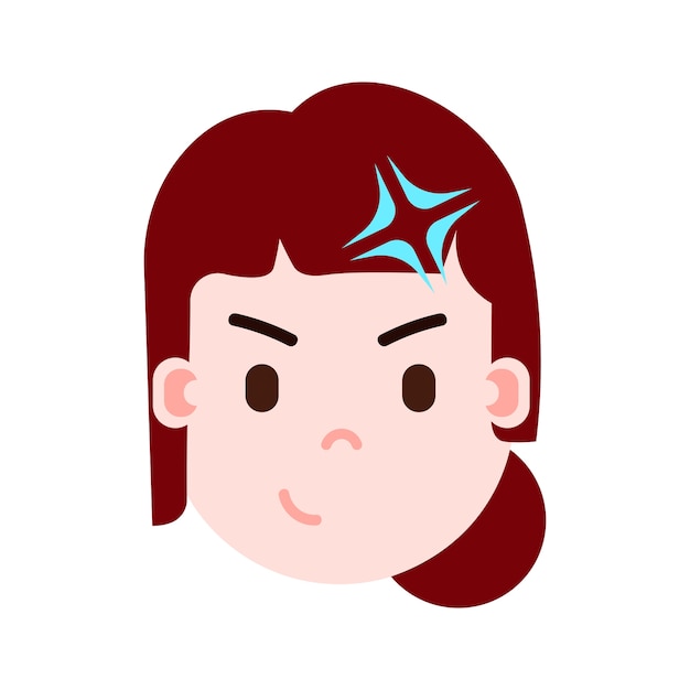 girl head emoji personage icon 