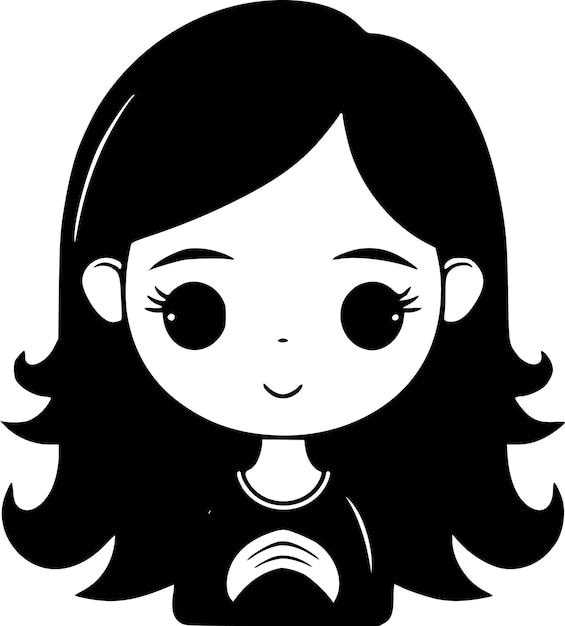 Vector girl high quality vector logo vector illustration ideal for tshirt graphic