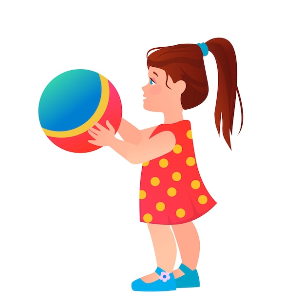 Little Baby Girl Playing Ball, Little Girl, Girl Playing Ball, Small  Playing With Balloons PNG Transparent Clipart Image and PSD File for Free  Download