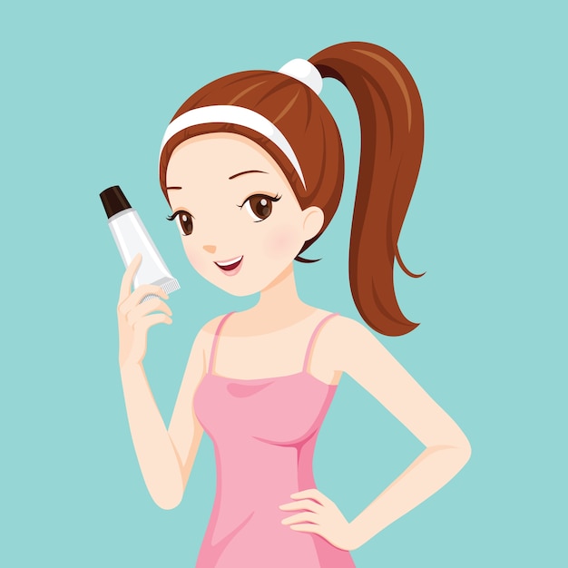 Girl Holding Beauty Packaging