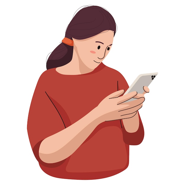 girl holding phone