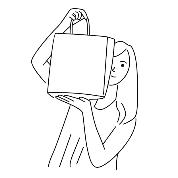 Girl holding shopping bag