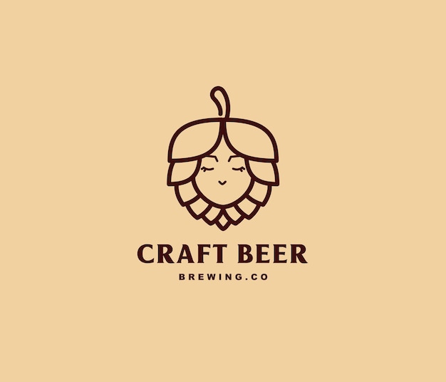 Girl and Hops Craft Beer logo